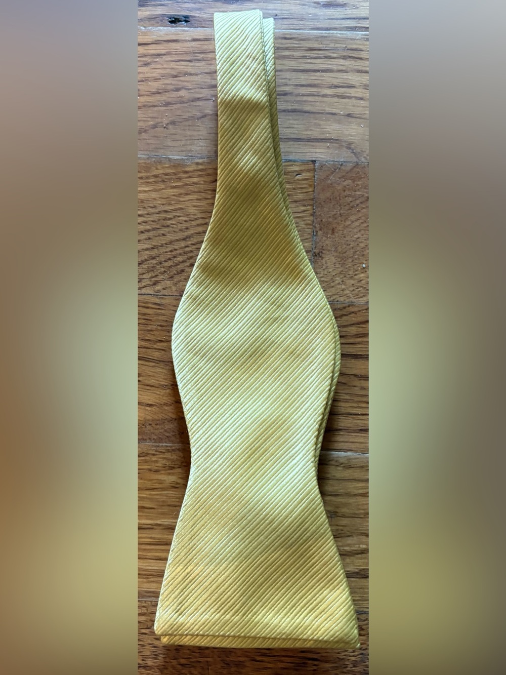 DANIEL CREMIEUX Men Bow Tie 100% Silk Adjustable, Yellow